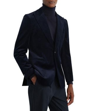 Reiss Apsara Velvet Tailored-fit - Blue