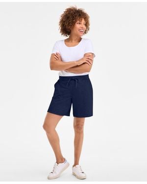 Style & Co. Mid Rise Sweatpant Shorts - Blue