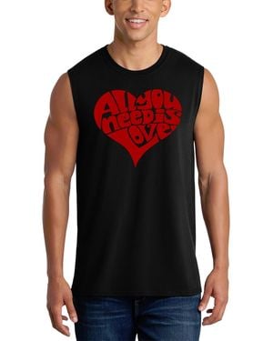 LA Pop Art Crewneck Tank Top - Red