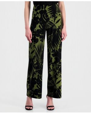 Anne Klein Petite High-rise Wide-leg Palazzo Pants - Black