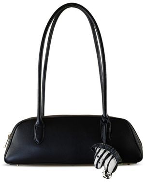 Sam Edelman Nori Leather Bowler Medium Satchel Bag - Black