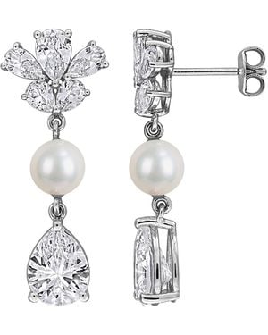 Macy's Cultured Freshwater Pearl & Created Sapphire (8-7/8 Ct. T.w. - White