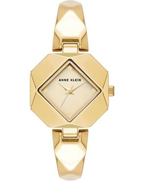 Anne Klein Quartz Analog Square Alloy Metal Band Watch 35mm X 28mm - Metallic