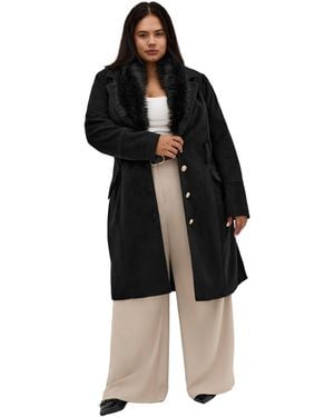 City Chic Plus Size Selena Coat - Black
