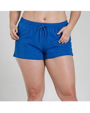 Calypsa Plus Size 2"-3" Board Shorts - Blue