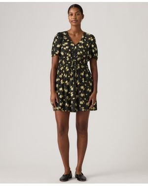 Levi's Rylan V-neck Mini Crepe Dress - Green