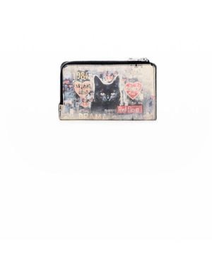 Desigual Medium Printed Wallet - White