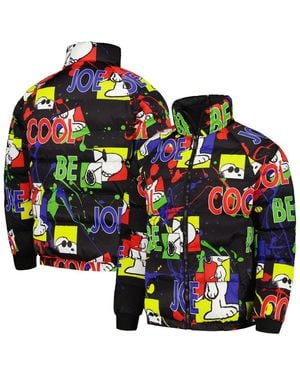 FREEZE MAX Peanuts Joe Cool Raglan Full-zip Puffer Jacket - Black