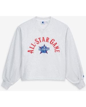 Starter 2026 Mlb All-star Game Show Up V-neck Sweatshirt - White