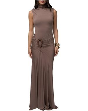 JLUXLABEL Kora Sleeveless Maxi Dress - Brown