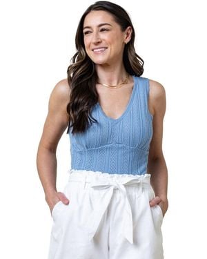 Hope & Henry Empire Sweater Tank - Blue