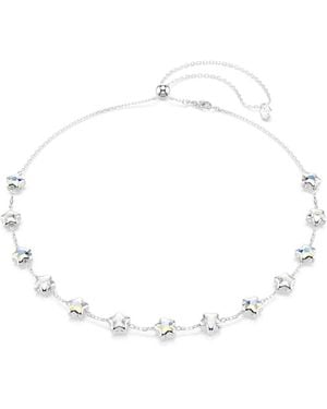 Swarovski Crystal Mixed Cuts Star Necklace - White
