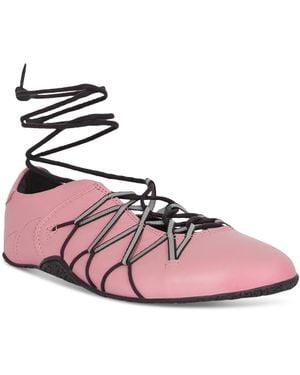 Jeffrey Campbell Regimen Lace-up Ballet Sneakers - Pink