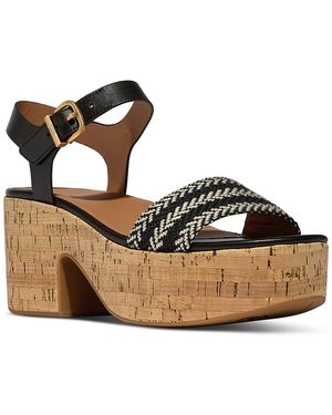 Fitflop Plattforms V-weave Heeled Ankle-strap Sandals - Metallic