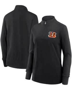 LOGO ATHLETIC Cincinnati Bengals Velocity Quarter-zip Jacket - Black