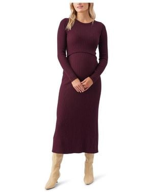 Ripe Maternity Maternity Eden Knit Nursing Dress - Red