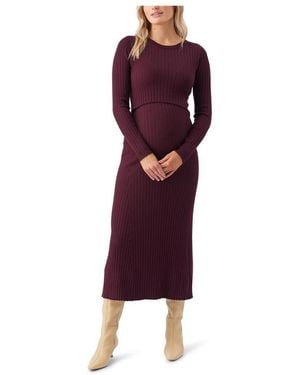 Ripe Maternity Maternity Eden Knit Nursing Dress - Red
