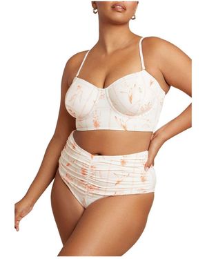 Eloquii Bustier Swim Top - Multicolor