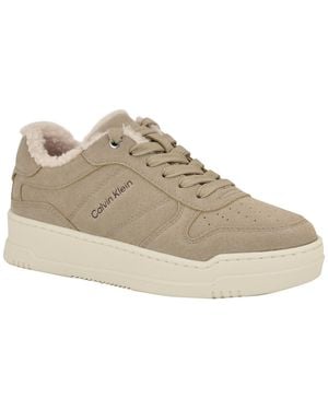 Calvin Klein Pozay Lace-up Sneakers - Natural