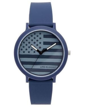 Speidel Quartz Life Is Good Watch Silicone Strap - Blue