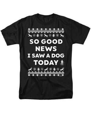 Elf Good News Faux Sweater T Shirt - Black
