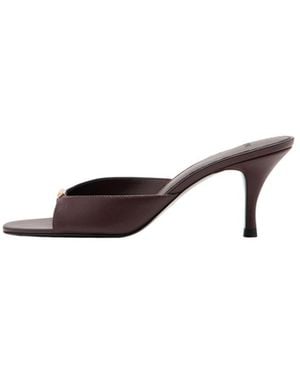 Mango Bloom Metallic-detail Stiletto-heel Sandals - Red