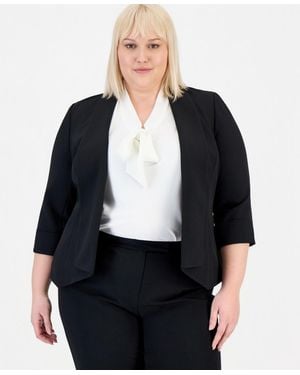 Kasper Open-front Jacket - Black