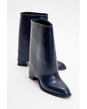 Prologue Shoes Ellas Chunky Heel Boot - Blue