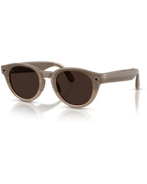 Meta Glasses Round Ai-glasses Sunglasses Ym000008 - Brown