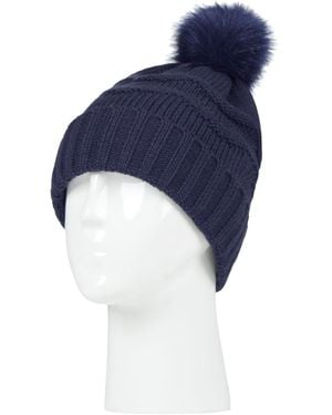 Heat Holders Courtney Roll Up With Wispy Pom Hat - Blue