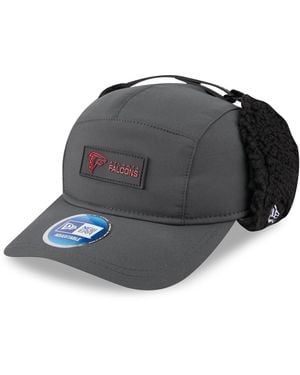 KTZ Atlanta Falcons 2025 Sideline Cold Weather Runner Dog Ear Adjustable Hat - Gray