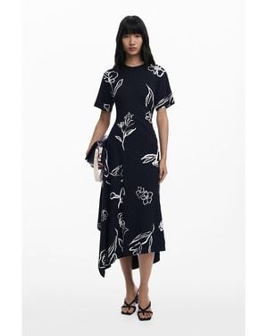 Desigual Asymmetric Dress - Blue