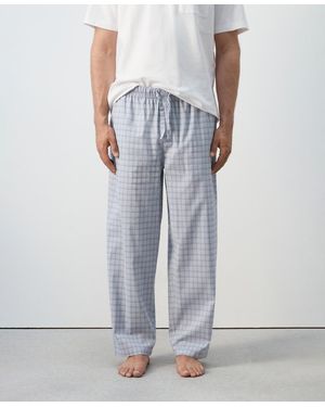 Mango Plaid Combo Pajama - Blue