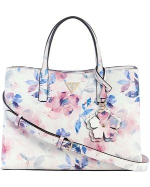 Guess Lucci Girlfriend Medium Satchel Bag - White