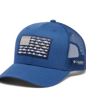 Columbia Performance Fishing Gear Flag Mesh Snap Back Hat - Blue