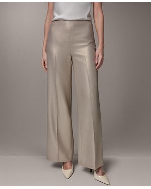 Donna Karan Metallic Wide-leg Pants - Brown