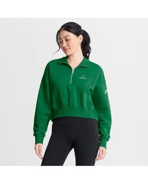 Nike Philadelphia Eagles Phoenix Fleece Quarter-zip Sweatshirt - Green