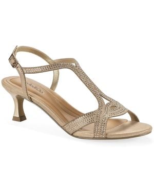 Style & Co. Ginnyy Evening Kitten Heel Sandals - Metallic