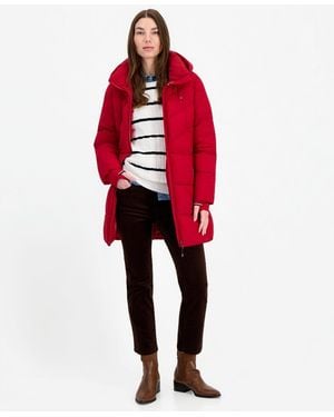 Tommy Hilfiger Chevron-quilted Puffer Coat - Red