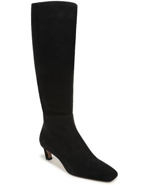 Sam Edelman Perla Wide-calf Square Toe Knee-high Boots - Black