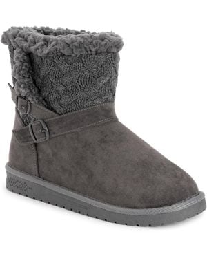 Muk Luks Alyx Boots - Gray