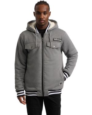Ecko' Unltd Renown Sherpa Varsity Jacket - Gray