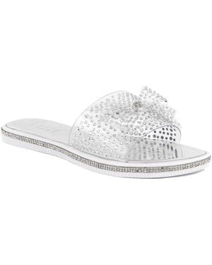 Juicy Couture Yamara Slide Flat Sandals - White