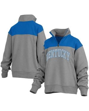 Pressbox Kentucky Wildcats Avon Fleece Quarter-zip Jacket - Blue