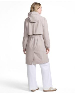 Lands' End Squall Packable Long Raincoat - White