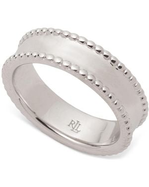 Ralph Lauren Sterling Silver Band Ring - White