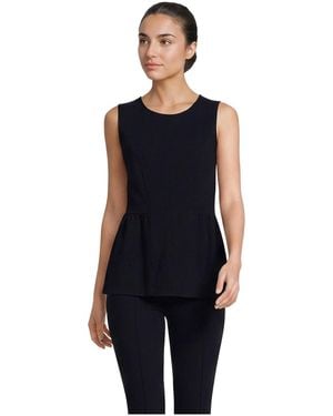 Lands' End Sleeveless Starfish Crew Neck Peplum Top - Blue
