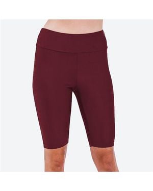 Calypsa Long Bike Swim Shorts - Red