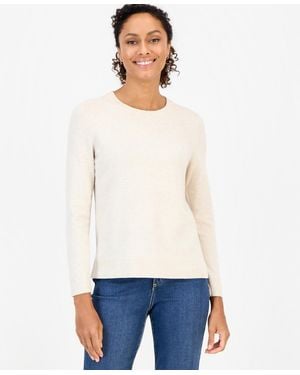 Style & Co. Long-sleeve Crewneck Sweater - White