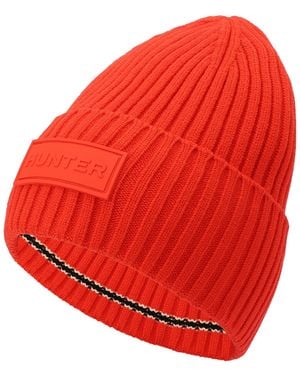 HUNTER Play Tonal Logo Cuff Beanie - Red